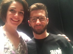 Miss Lainy snaps a selfie with Travis Wall of Shaping Sound.