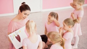 Our Pre-School Ballet Dancers love seeing what's going on in Miss Lainy's storybooks!