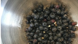 blueberries coated in honey